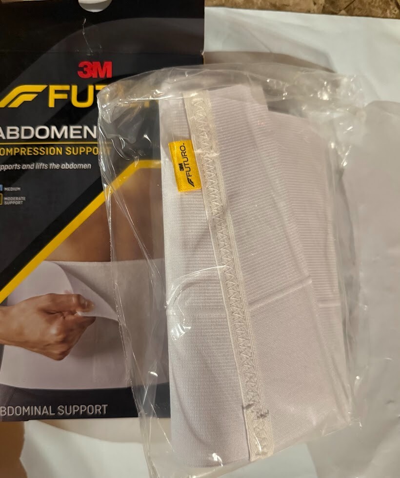ABDOMEN Brace compression support New Open Box 3M Futuro waist support Med or Lg