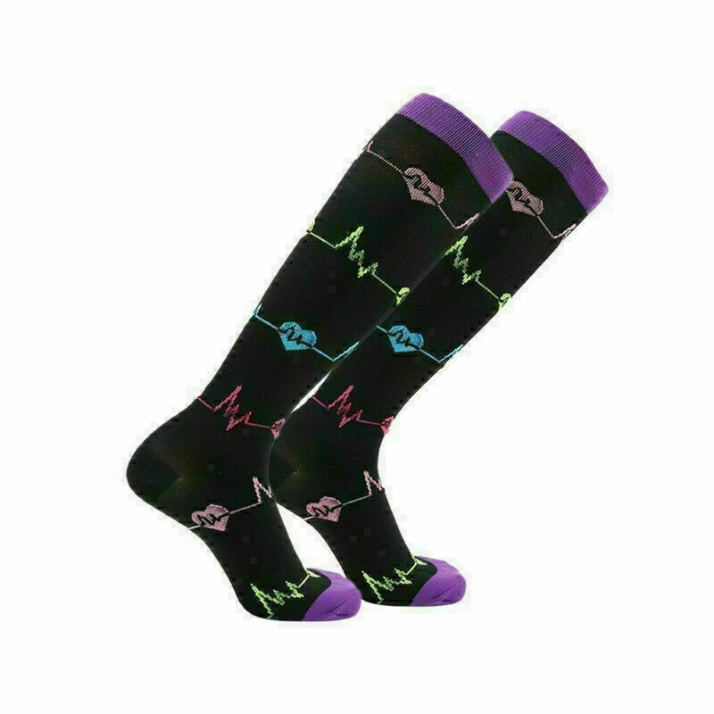 3 Pairs 20-30mmHG Womens Mens Compression Socks Stockings Knee High Medical USA