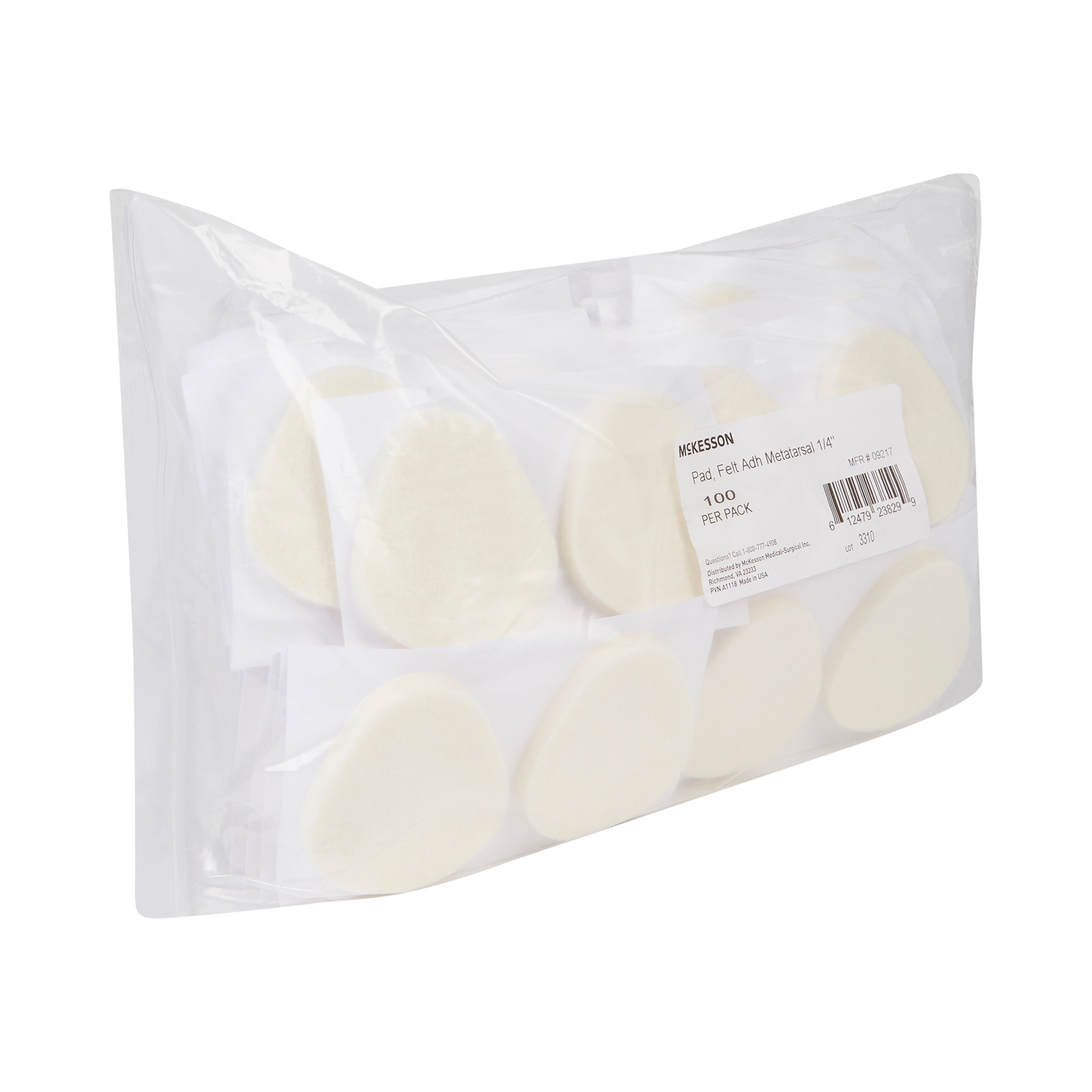 McKesson White Protective Pad Large Adhesive for the Foot 9217 100 Ct