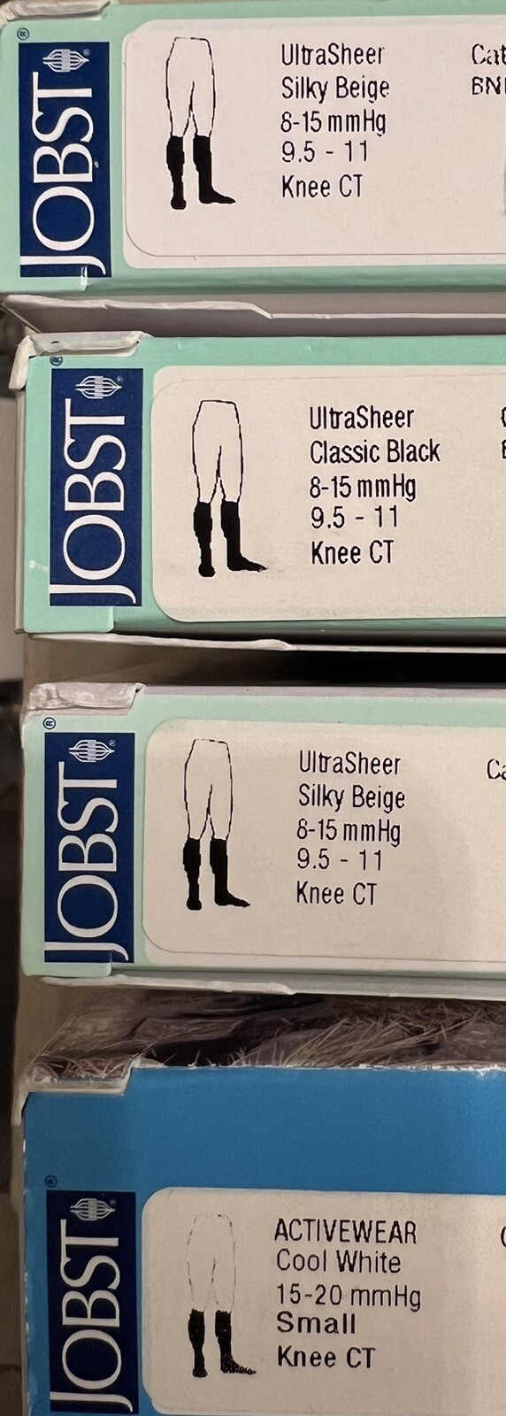 Jobst soSoft Knee High Closed Toe 8-15 mmHg White Medium 7-9 US New