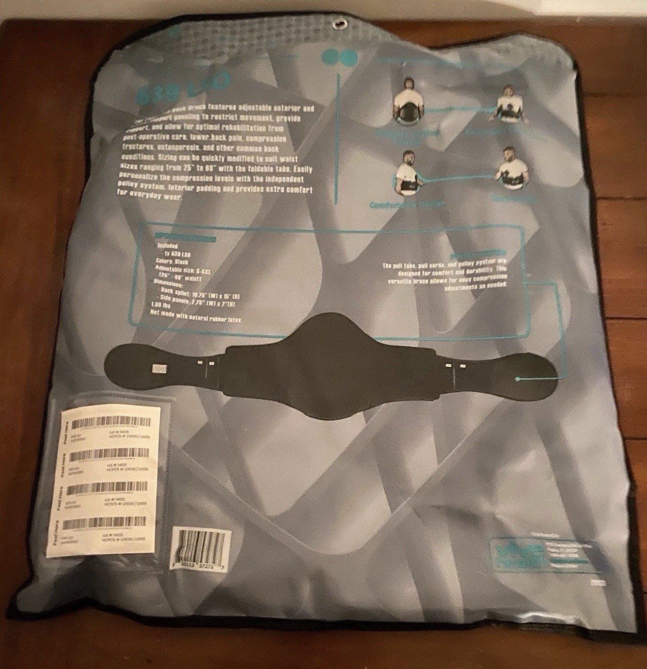 Core tech By Vivehealth 639 LSO SPINAL BACK BRACE NEW IN BAG W/tags And Manual