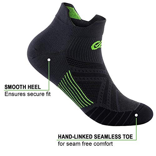 Ankle Compression Sock for Men and Women Large-X-Large New Gray (6 Pairs)