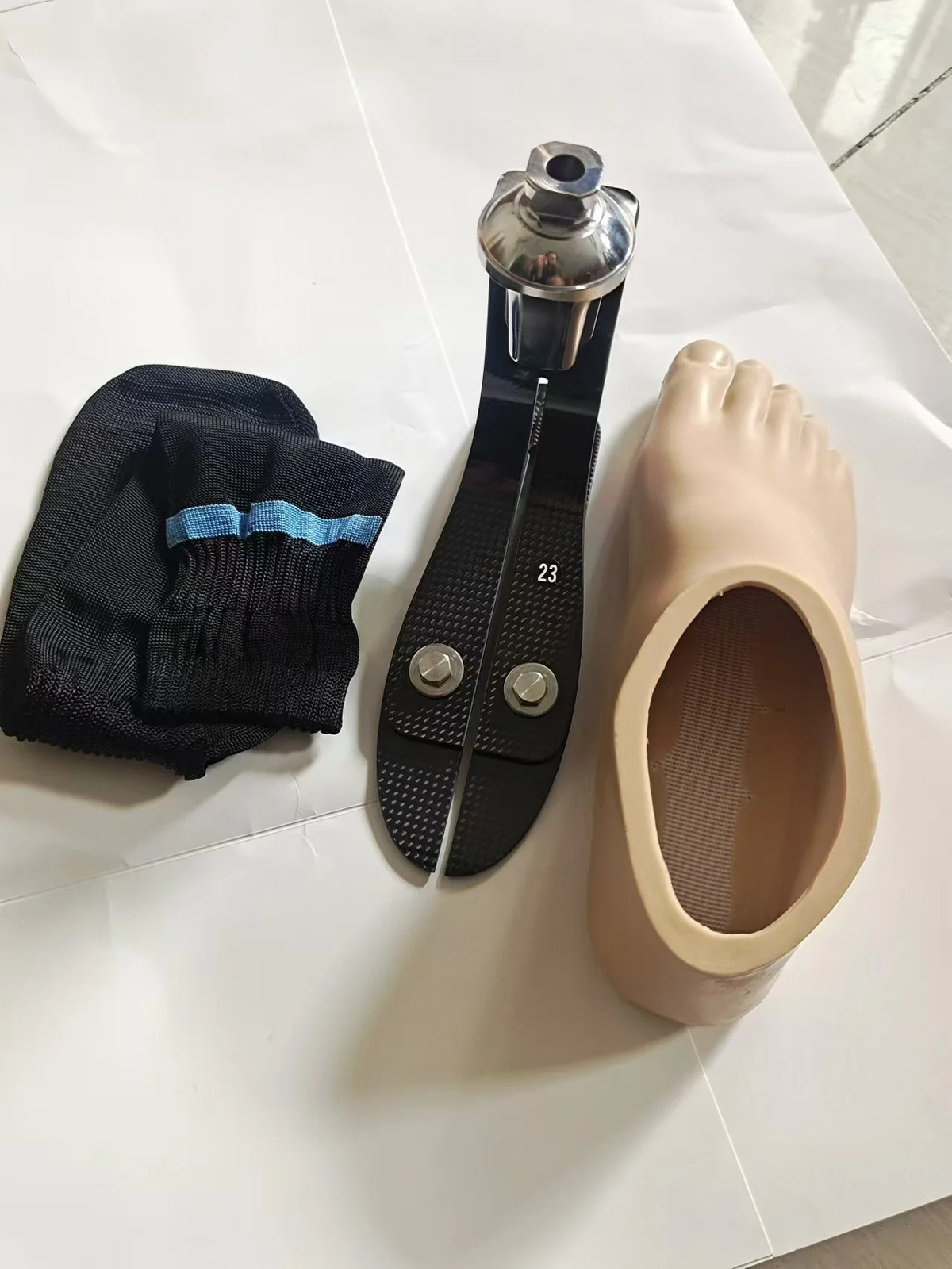 Carbon Fiber Energy-Storing Prosthetic Foot set High Ankle Design for Amputees