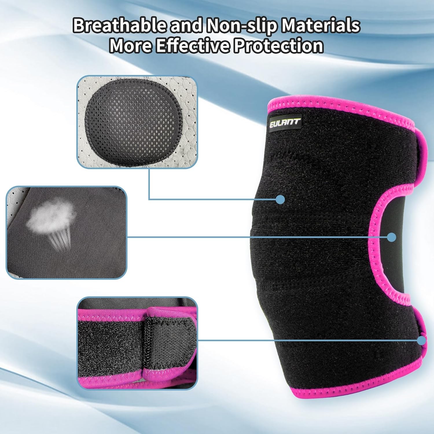 Kids Elbow Brace Arm Sleeve, Adjustable Sport Small, Black-Pink(elbow pads)