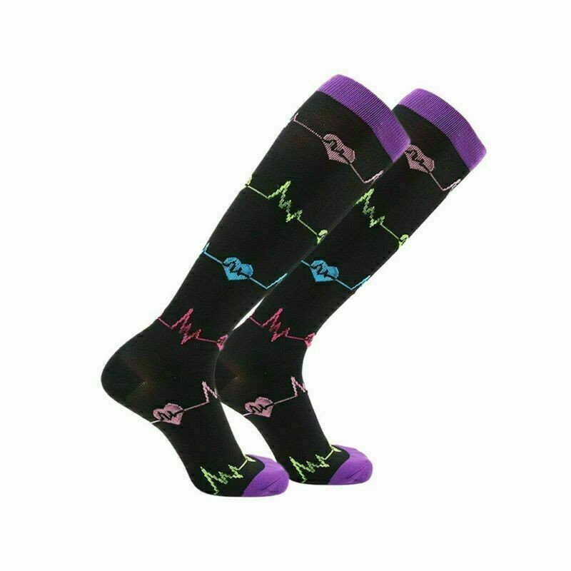 3 Pairs Women Compression Socks Men Running Medical 20-30mmHg Graduated Support