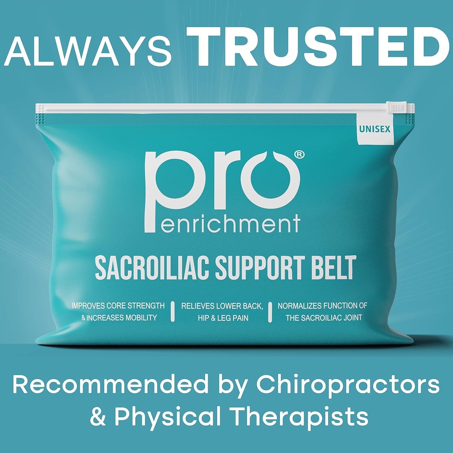 Men’s and Women’s Adjustable SI Belt XL for Hip Pain Relief – Travel Included