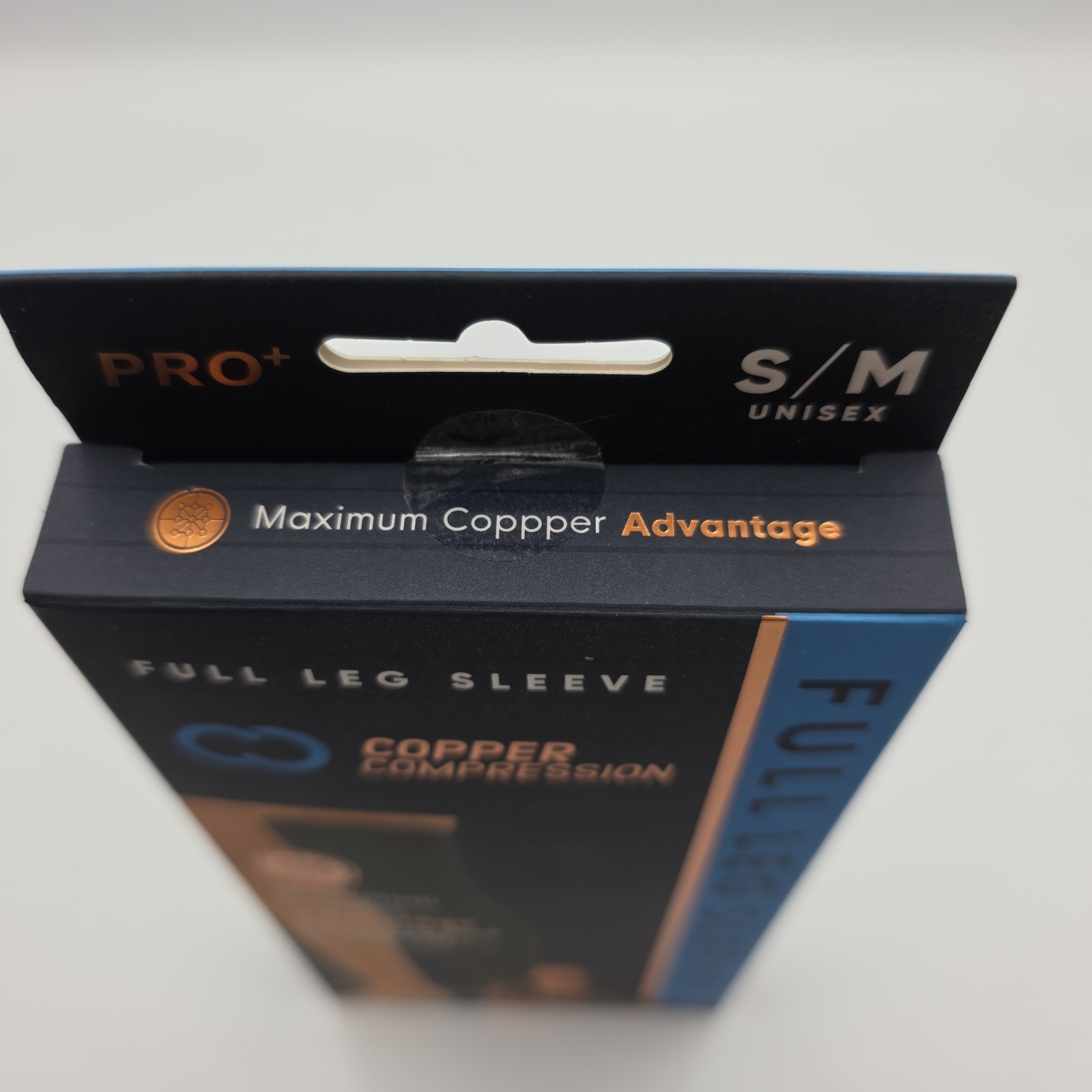 Copper Compression Pro+ Full Leg Sleeve Black Size S/M ( 2 Sleeves Total)