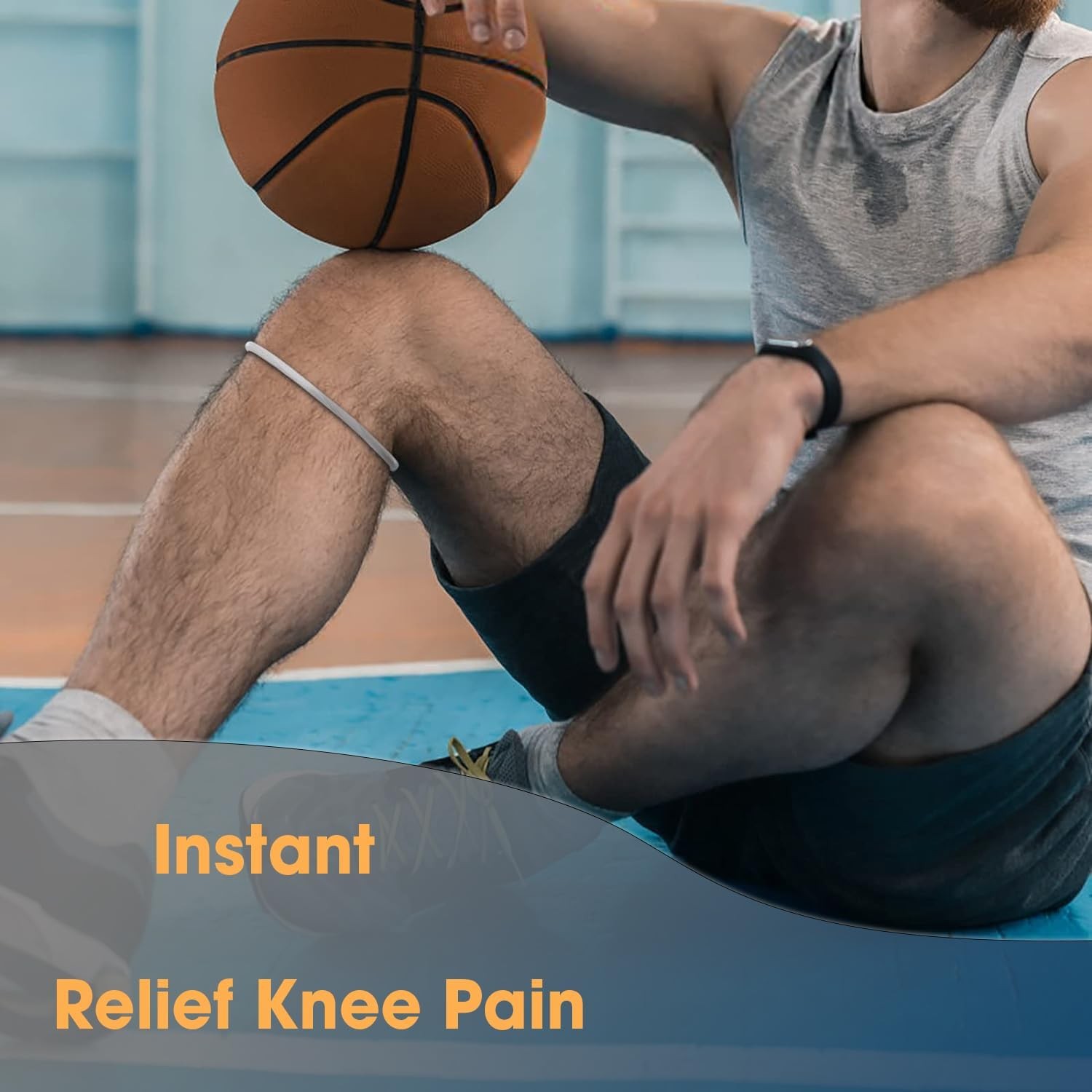 Patellar Tendon Support Strap Knee Pain Relief Band for Hiking Soccer Adjustable