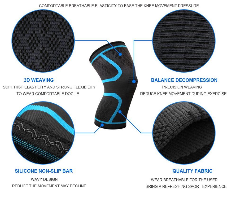 1pcs Fitness Running Cycling Knee Support Braces Elastic Nylon Sport Compression