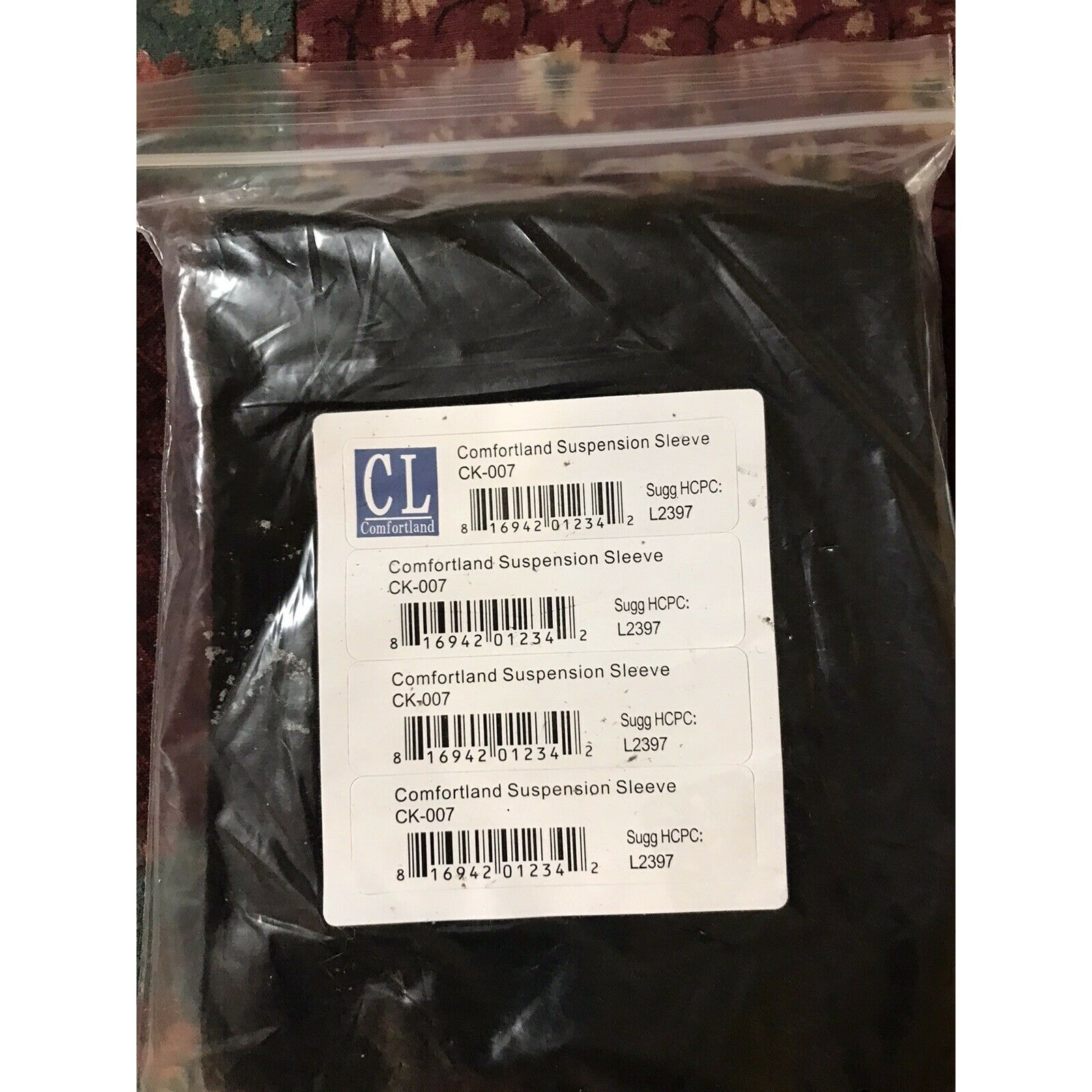Comfortland Knee Set of 3 Suspension Sleeve Wrap Size Universal CK-007 BLACK