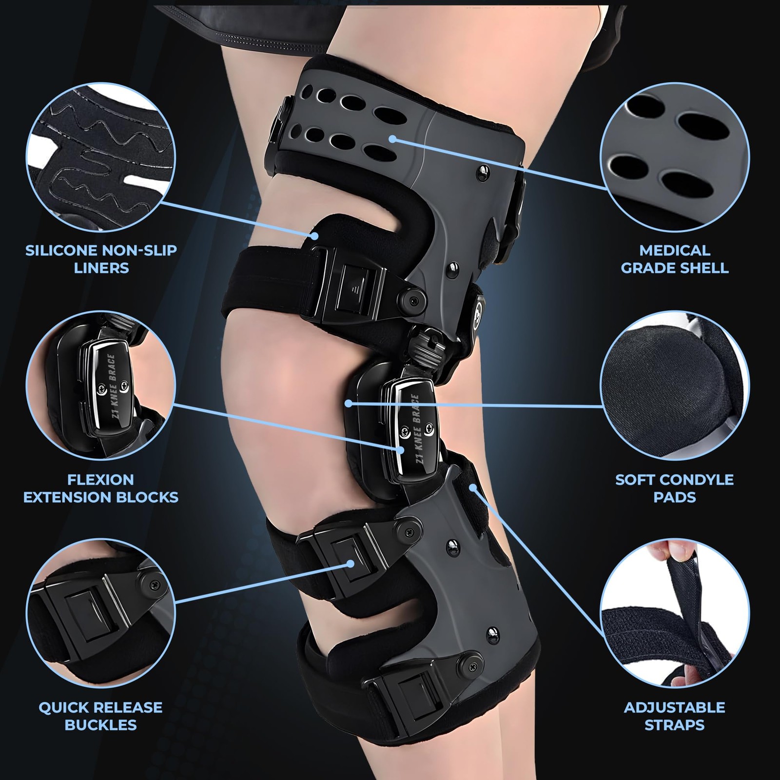 Z One Z1 K8 Eco Assist Oa Unloader Knee Brace – Support For Osteoarthritis –