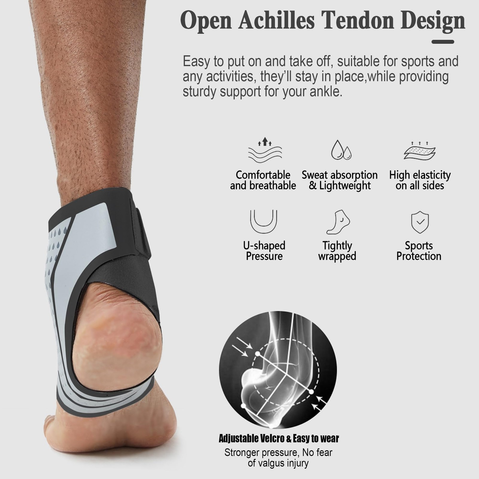 Ankle Brace for Men and Women(1 Pair),Adjustable Ankle Support Compression Sl…