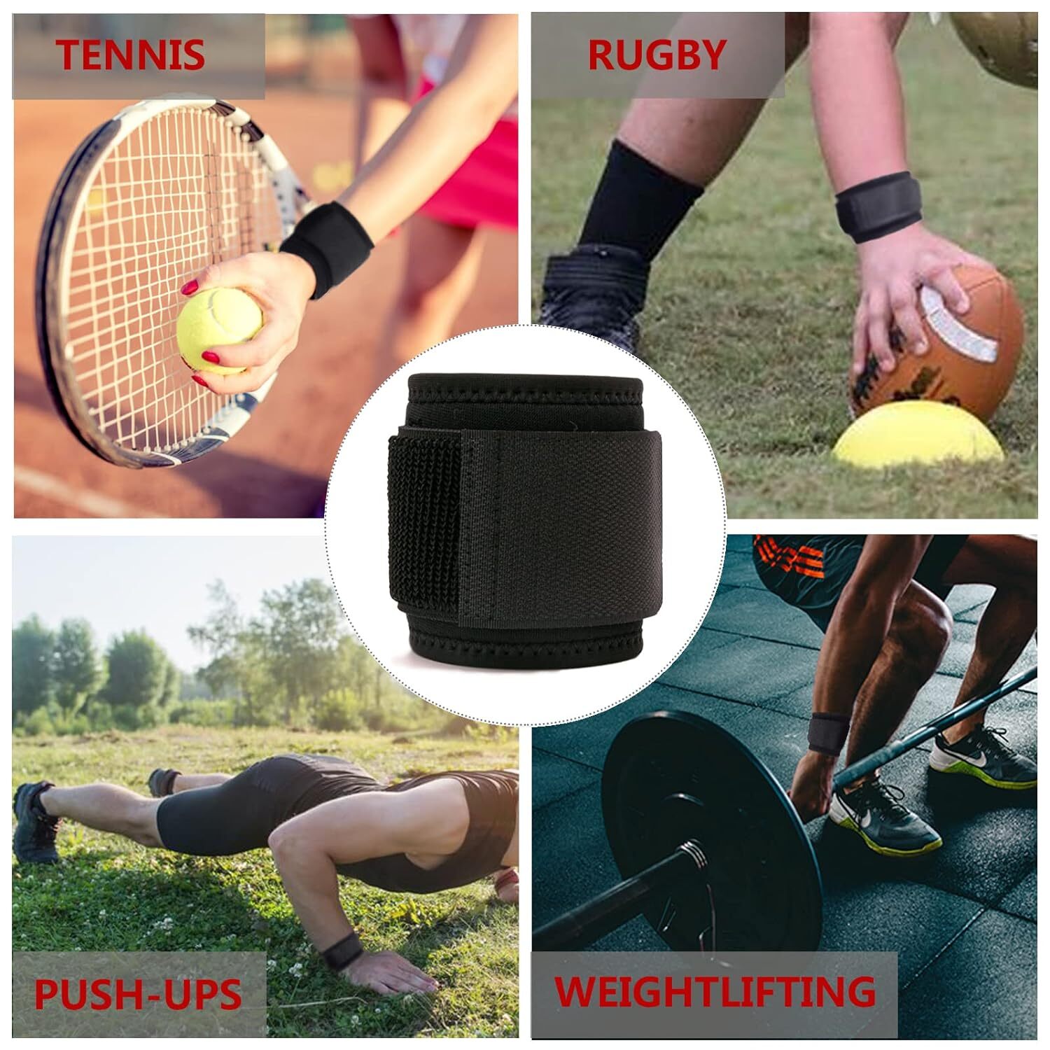 Sports Wrist Band Brace Wrap Adjustable Support Gym Strap Carpal Tunnel Bandage