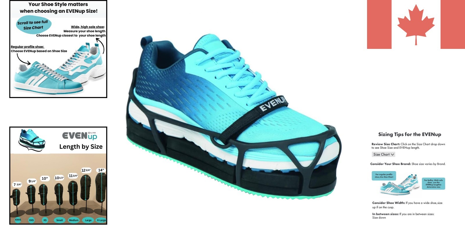 Authentic Shoe Balancer with 3 Height Adjustments for Pain Relief – Medium Size