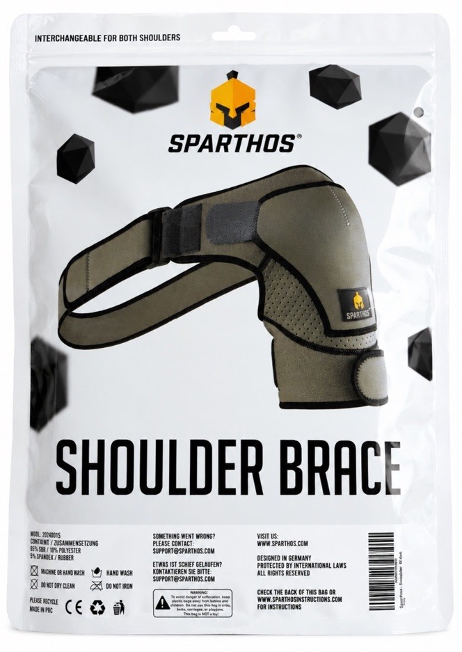 Sparthos Shoulder Brace Support Adjustable Compression Strap New Sealed