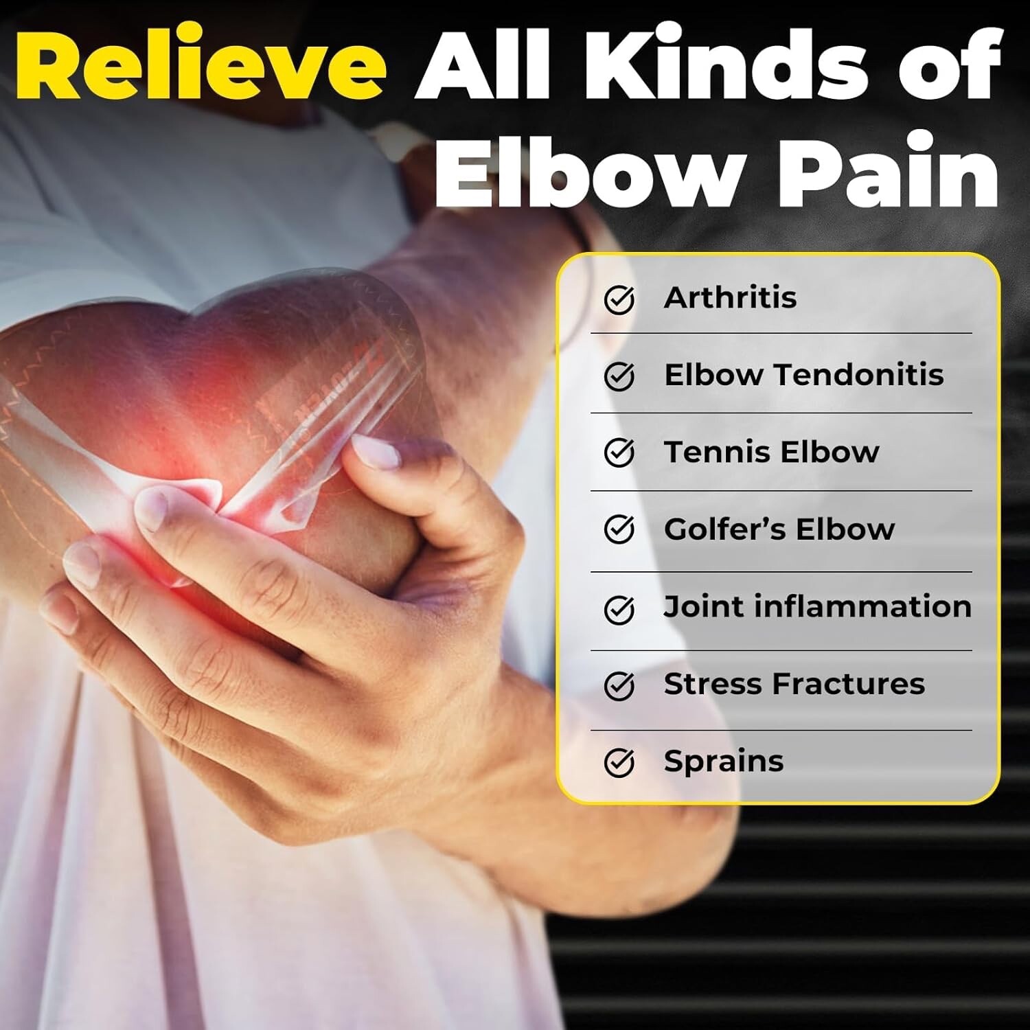 Elbow Brace for Tendonitis and Tennis Elbow for Women and Men, Adjustable…