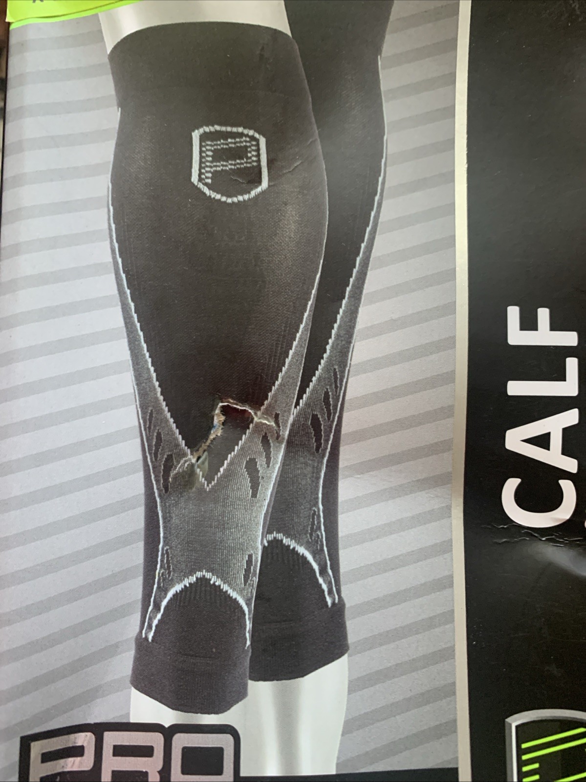 P-TEX ** PRO KNIT COMPRESSION CALF SLEEVES **P-TEXC500” XL Pair **BLACK*NEW**