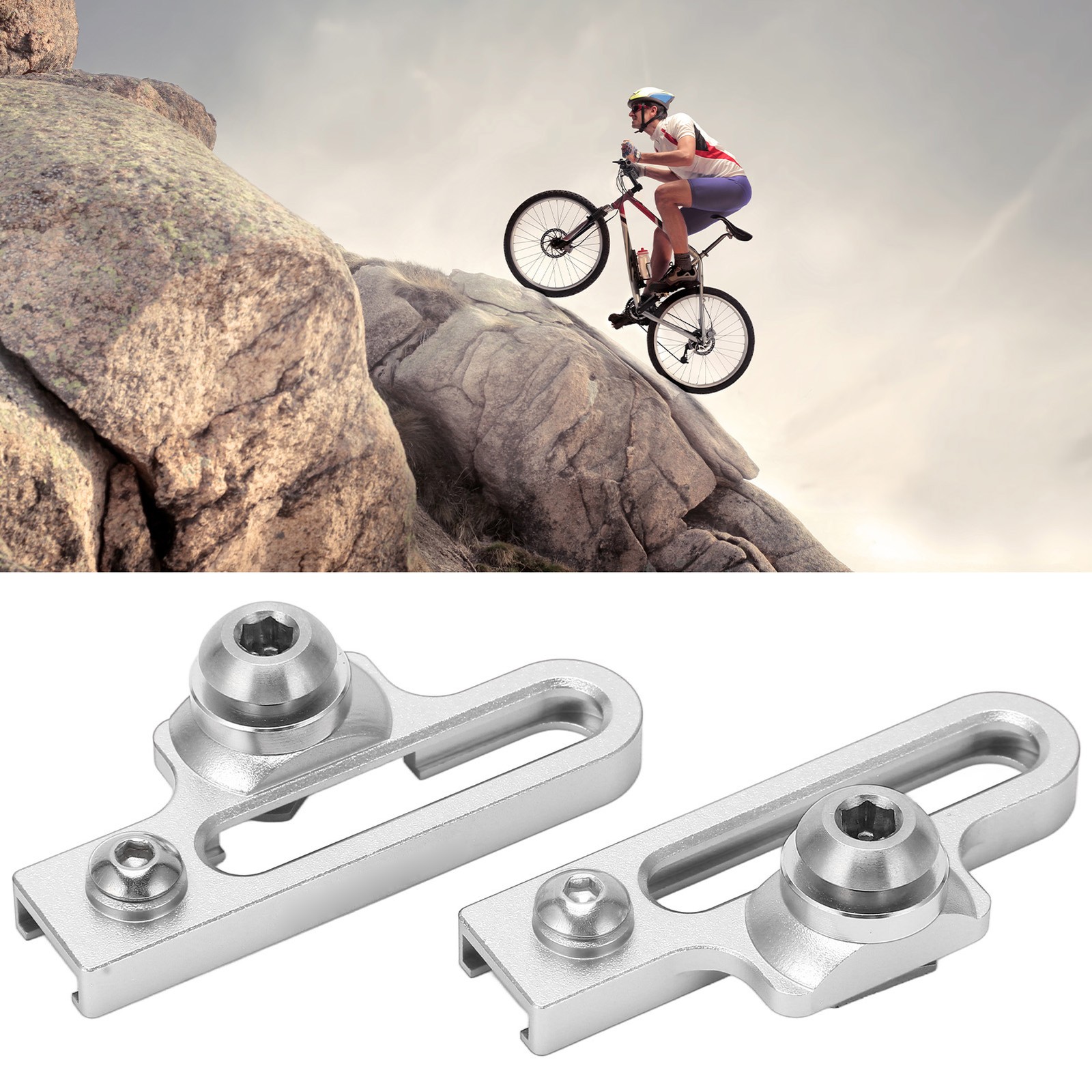 2Pcs Bike C Clamp Brake Pad Aluminum Alloy Extension C Caliper Adapter Brakes