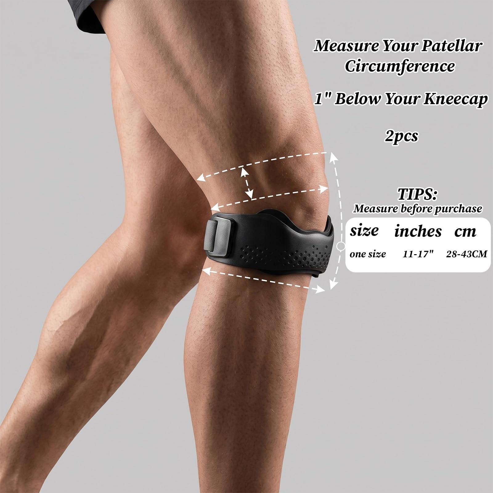 Patellar Tendon Support Strap for Women and Men Adjustable Knee Braces Band