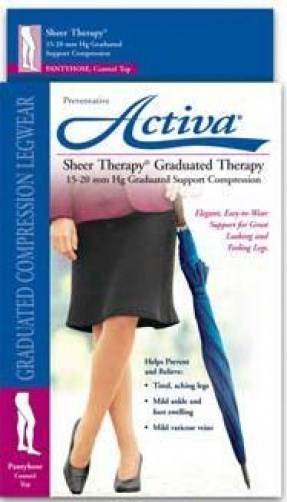 Activa Womens Compression Pantyhose 15-20 mmhg Hosiery Supports Sheer Therapy