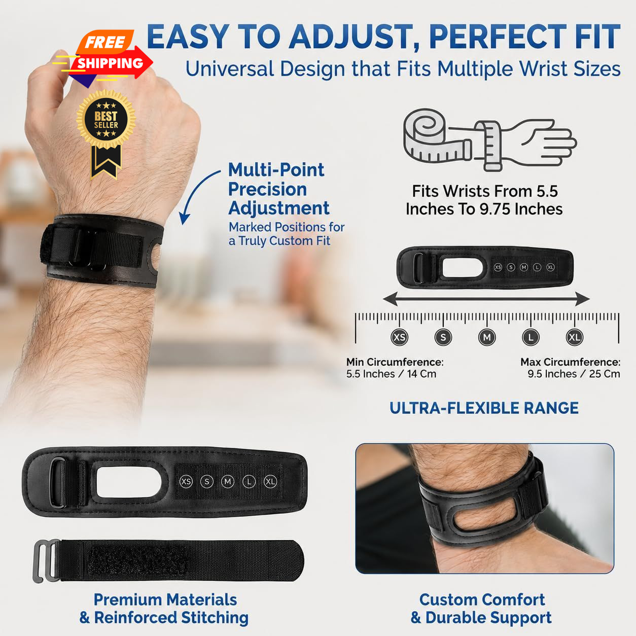Quintistix Wrist Brace for TFCC Tears – Ulnar One Size, Black