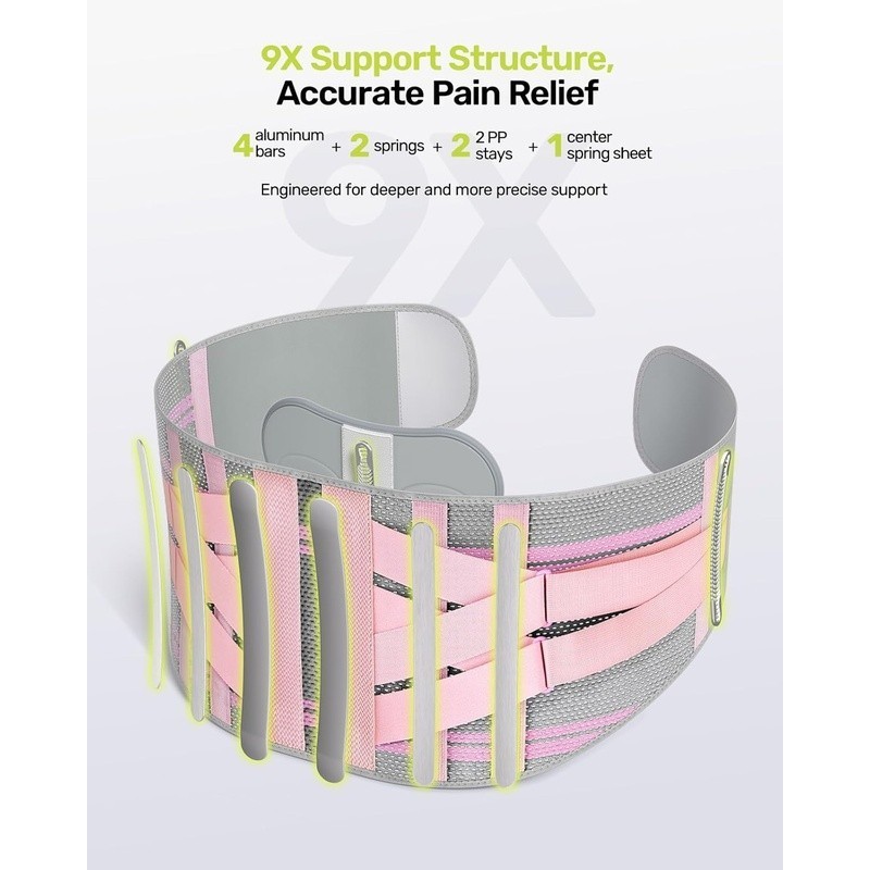 Women’s Back Support Brace Ergonomic Adjustable Pain Relief Sciatica Comfort New