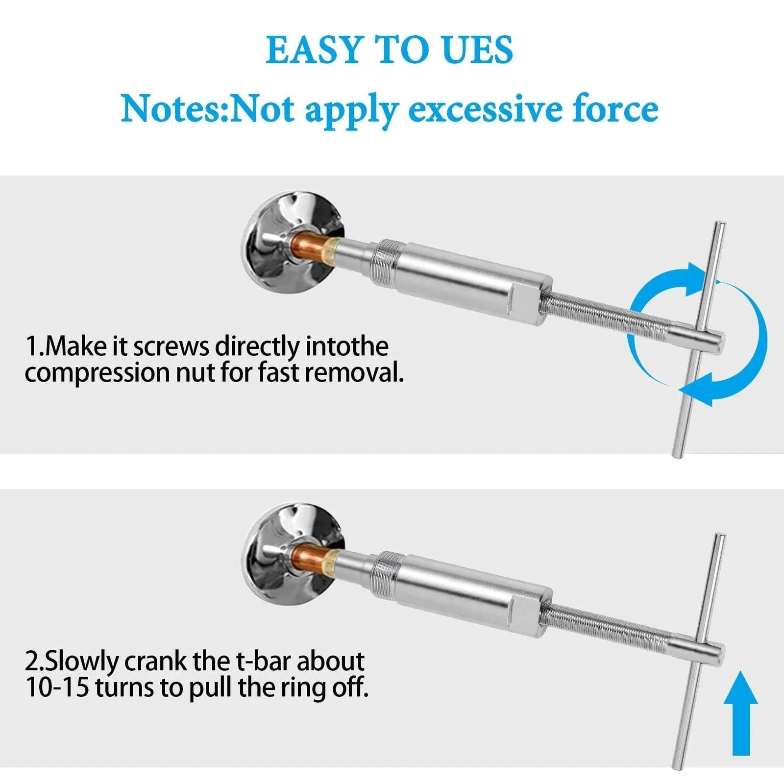 Compression Sleeve Puller and Sleeve Remover for 1/2 Inch Compressi..