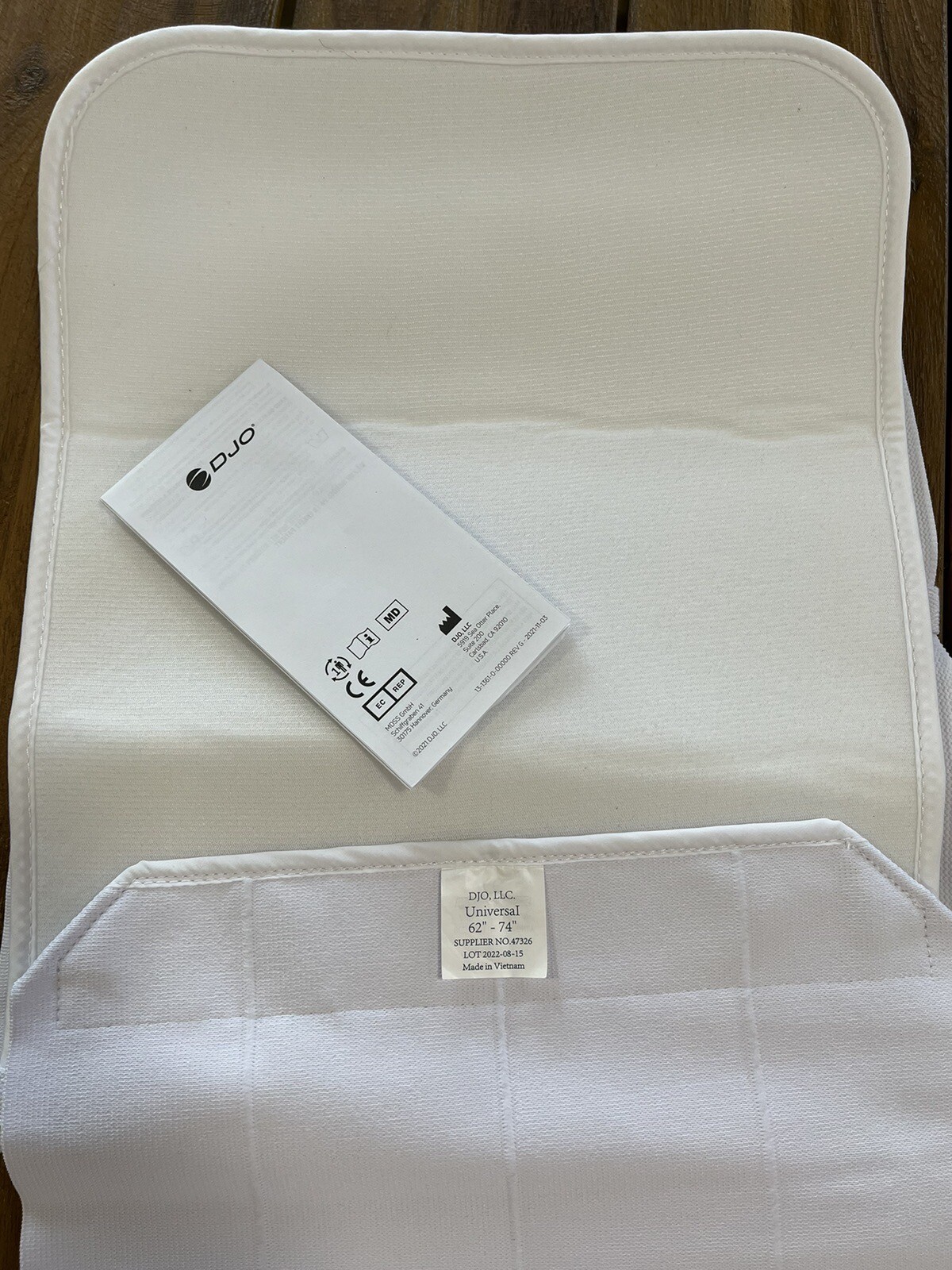 Back Abdominal Rib Cage Support 4 Panel Binder 62” – 74” XL White Donjoy Procare