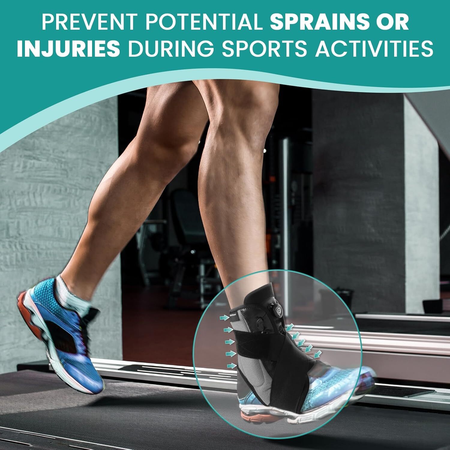 Ankle Brace Adjustable Straps Support Foot Guard Gym Orthopedic Splint Enhance