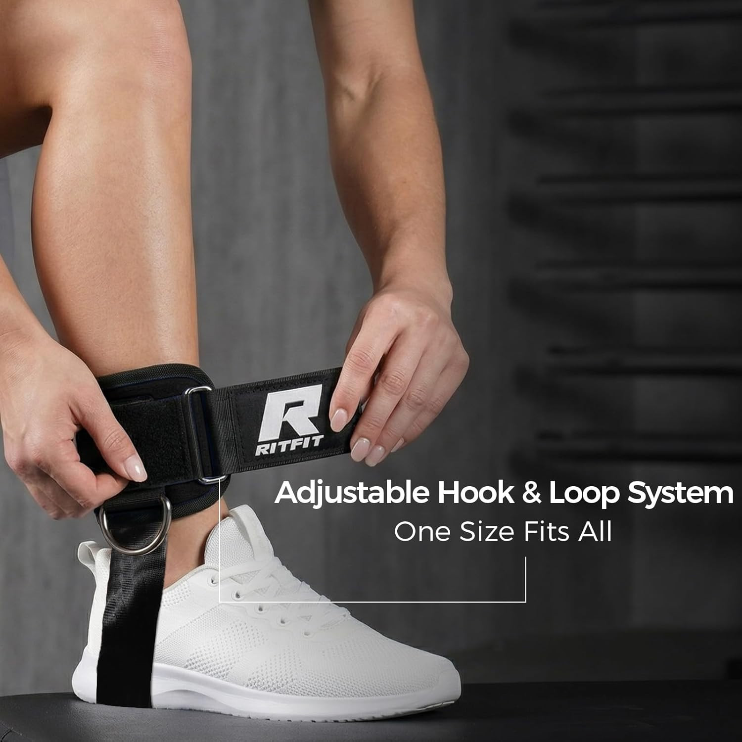 Kickback Ankle Straps Padded Ankle Strap for Cable Machine,Strong Hook and Loop,