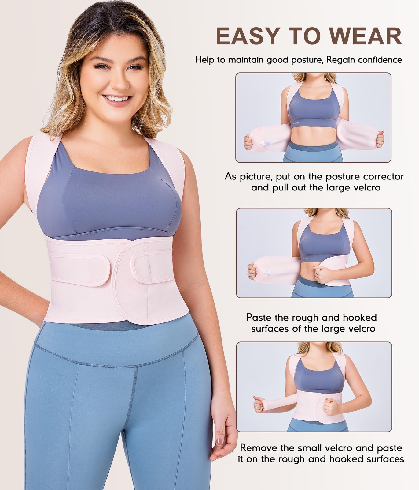 Back Brace Posture Corrector for Adjustable Shoulder Straightener Full Back U…