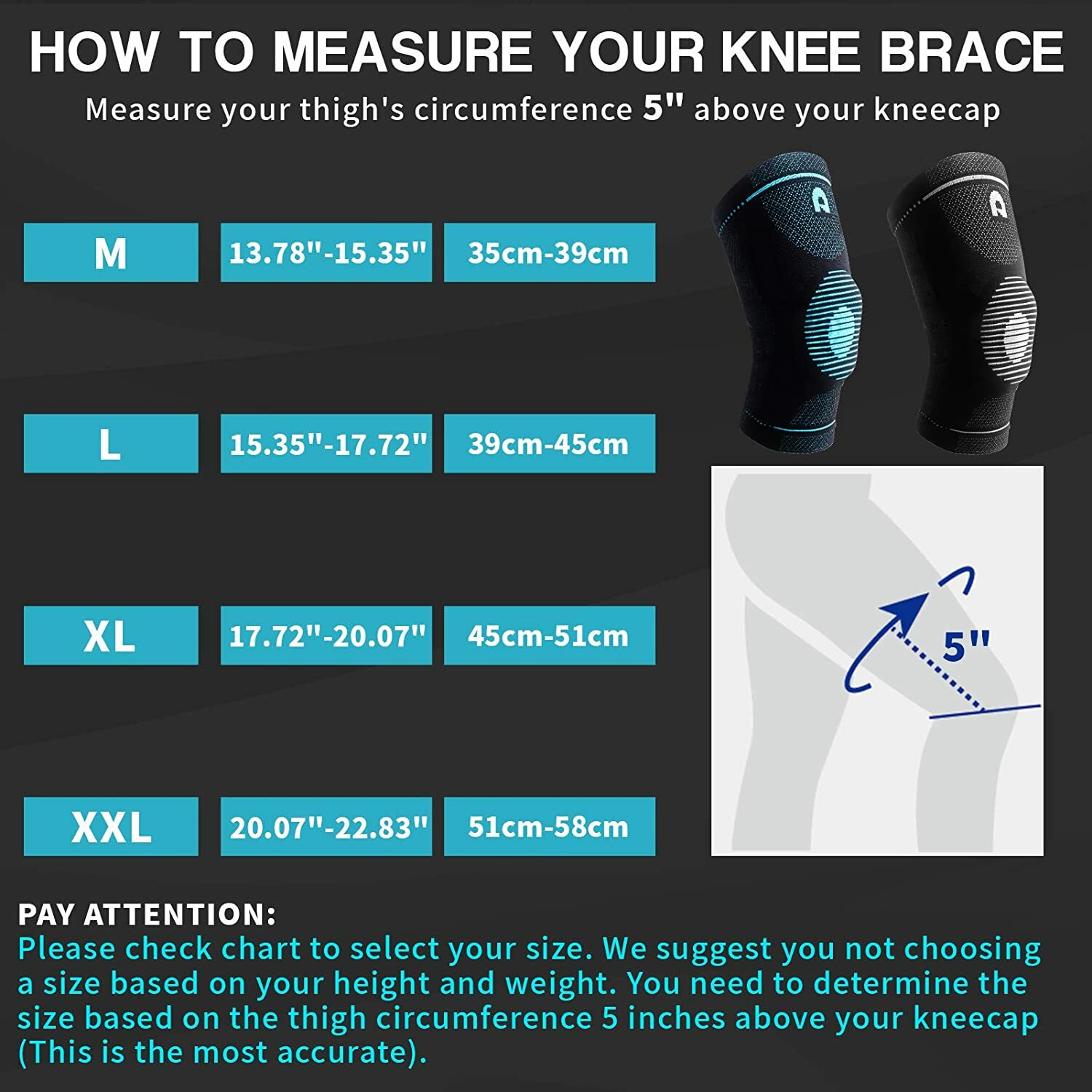 BEST Knee Compression Sleeve Knee Compression Brace Knee Brace Support Arthritis