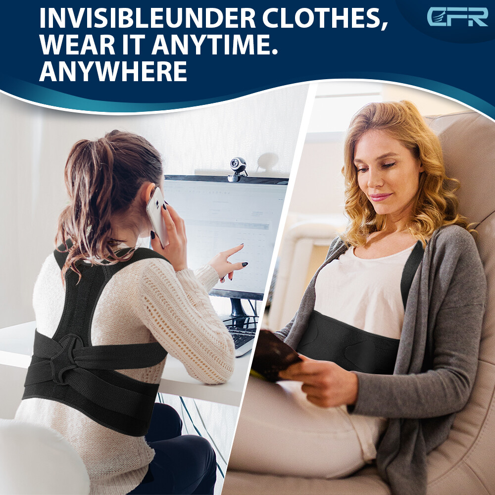 Back Brace Posture Corrector Shoulder Straightener Belt Pain Relief Fortemotus
