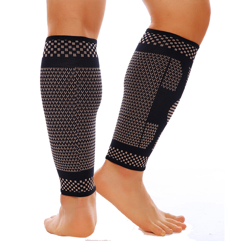 CFR Copper Compression Calf Sleeve Leg Splint Support Brace Run Sport Shin Socks