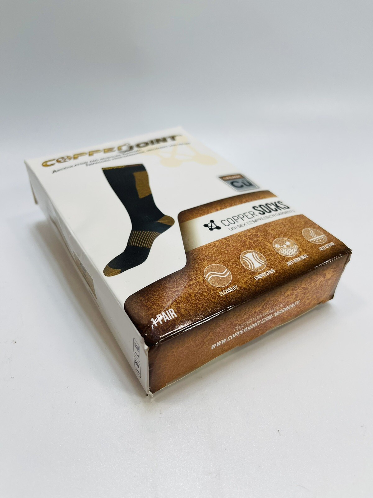 Copper Joint Copper L XL Compression Socks Women & Men Copper Infused Nylon NEW