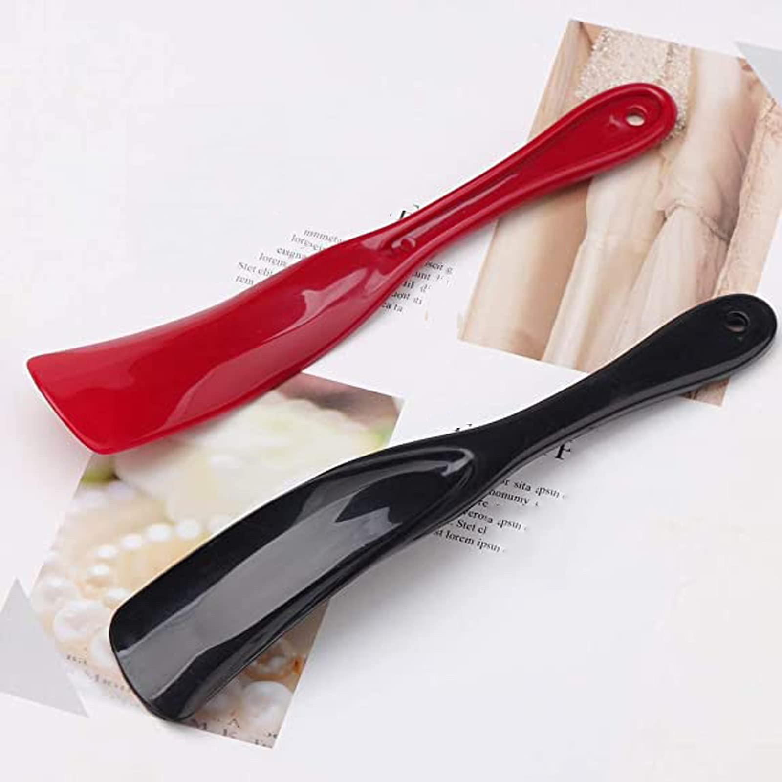 4 Pcs Plastic Shoe Pulls – Long Handle Travel Shoe Horns for Elderly, Kids & …