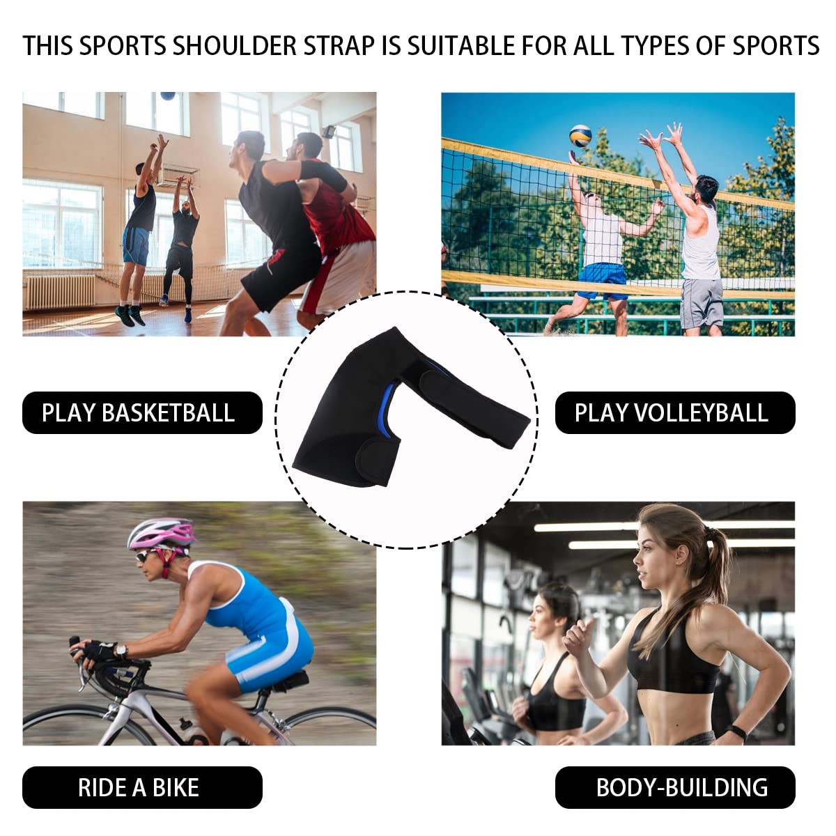 Shoulder Brace Support Compression Sleeve Torn Rotator Cuff Relief Joint AC Pain