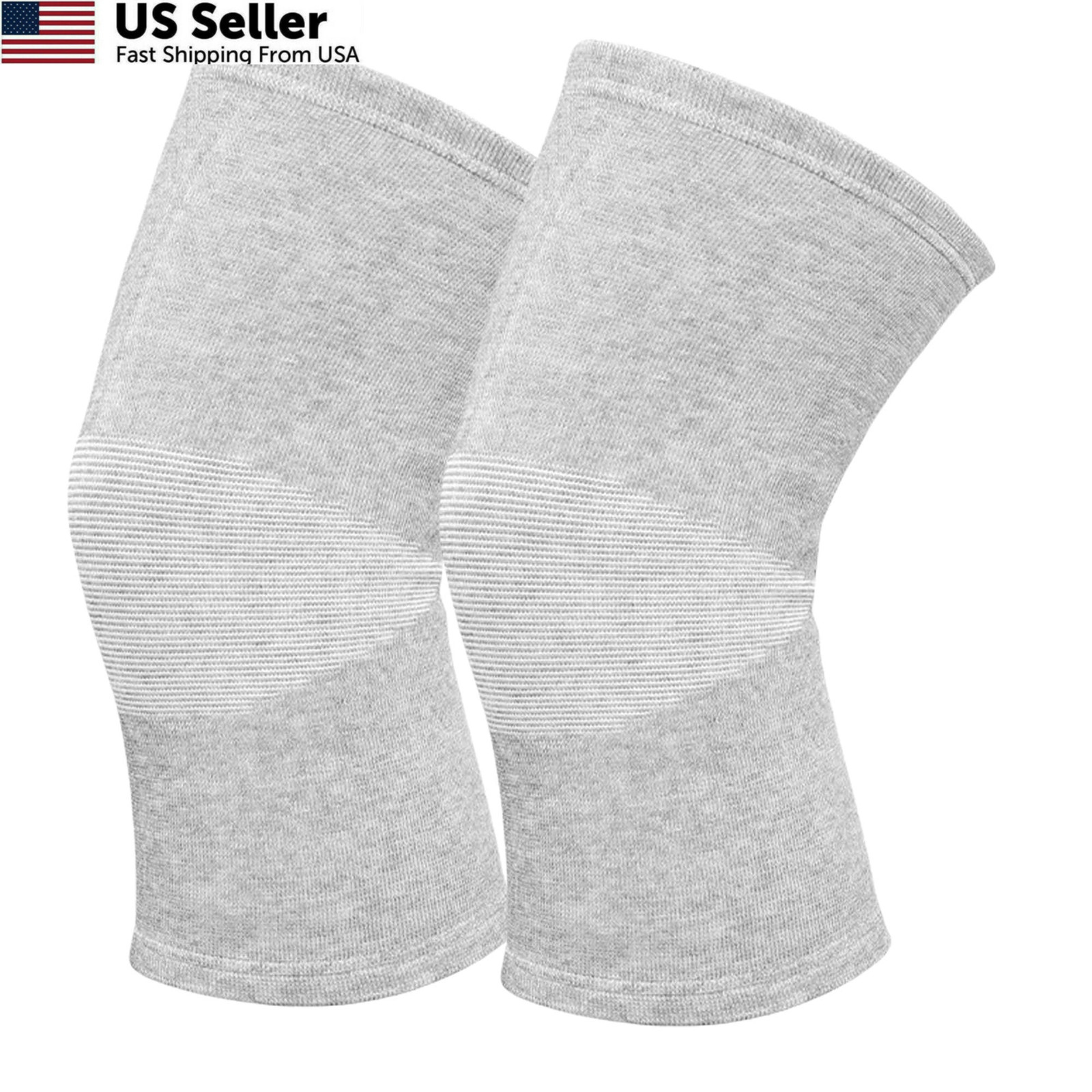 Bamboo Charcoal Knee Sleeve – Brace Large, Gray