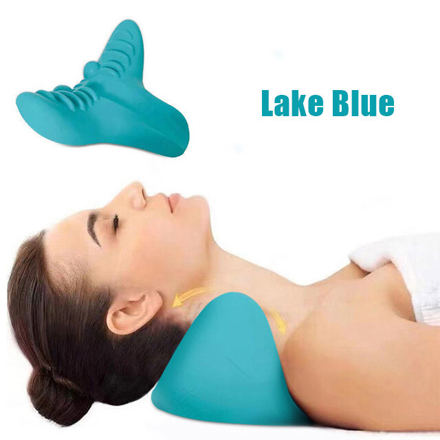Neck Pillow Relaxer Shoulder Stretcher Traction Cervical Chiropractic Massage