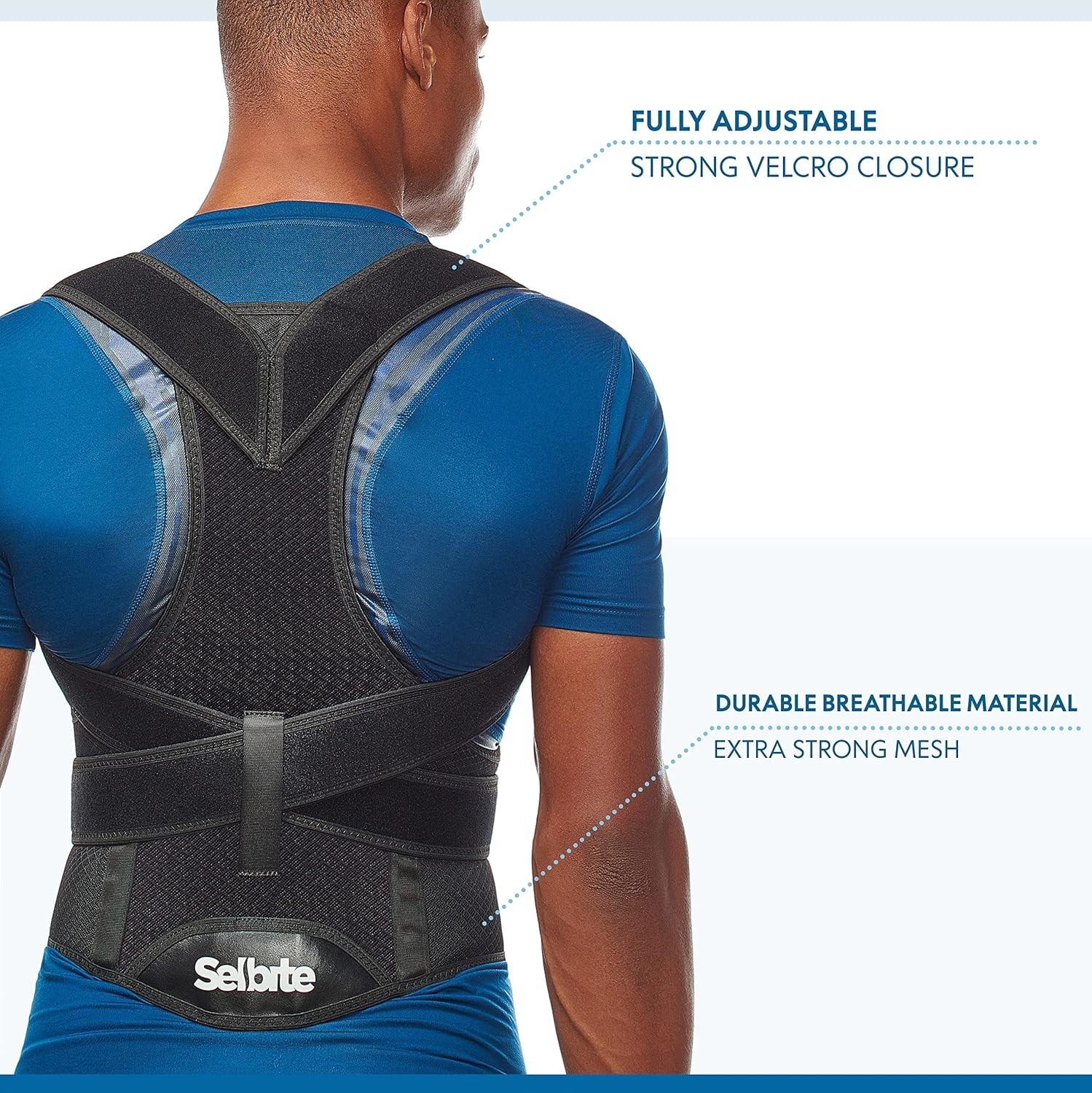Multi-Sport Adjustable Back Brace – Effective Posture Corrector for Men & Women