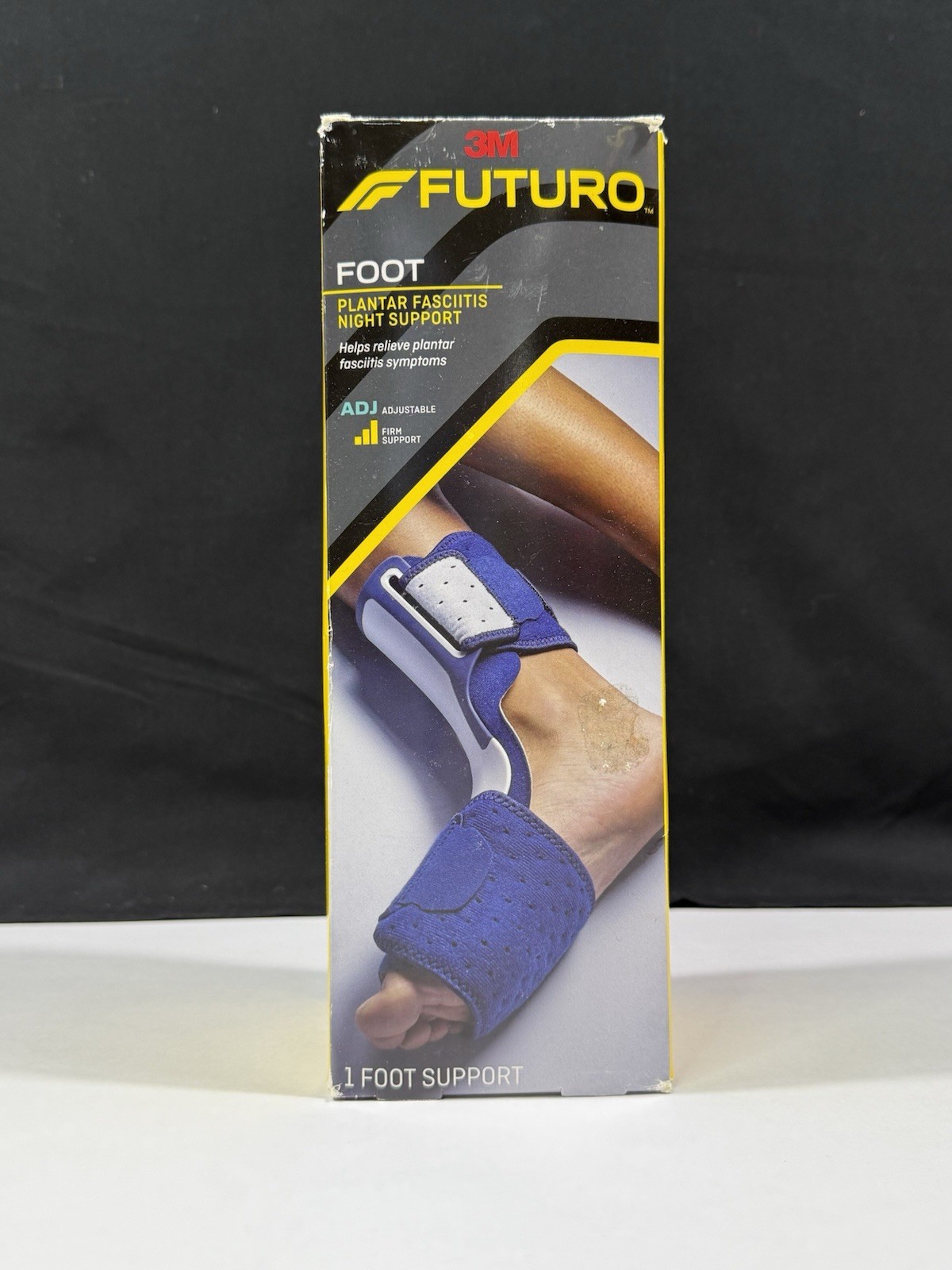 3M FUTURO Plantar Fasciitis Foot Brace Adjustable Straps Firm Support Blue White