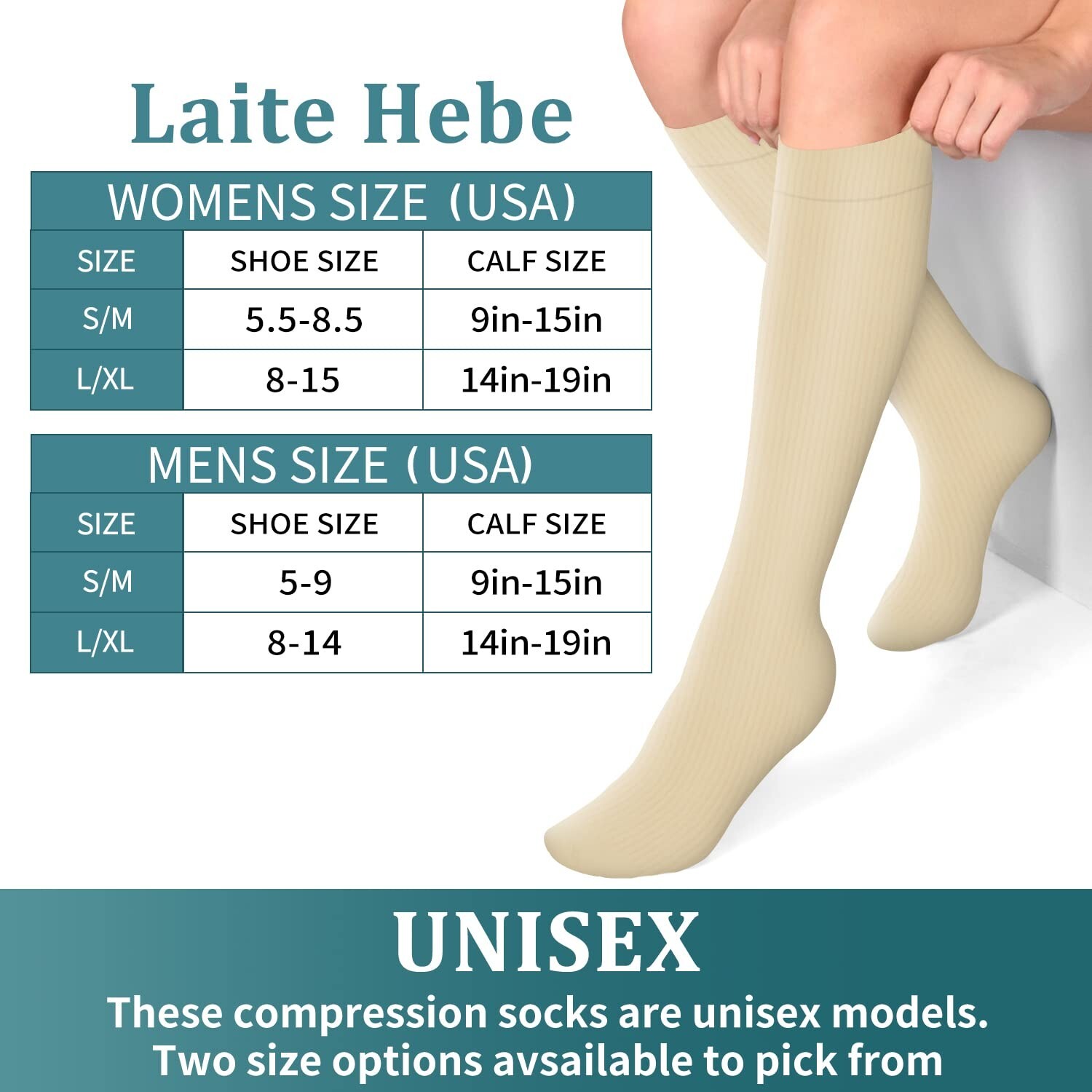 Laite Hebe 4 Pairs-Compression Socks for Women&Men Circulation-Best Support f…