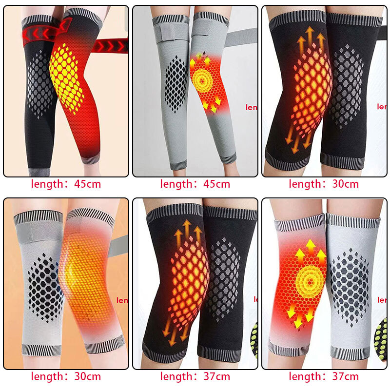 1 Pair Knee Massager Self-heating Support Knee Pad Warm Knee-joint Anti-slip
