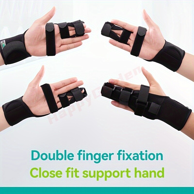 Breathable Comfort Finger Splint Dual-Finger Support Adjustable Left Right Hand