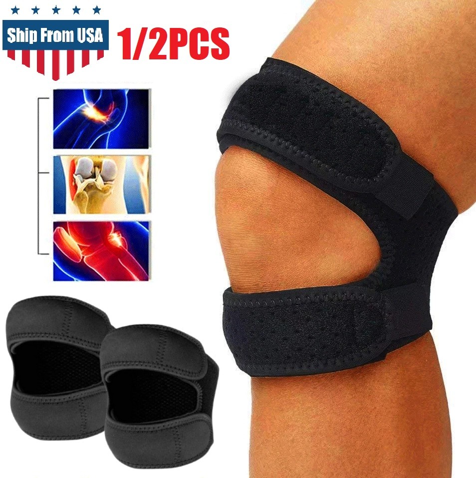 Adjustable Knee Support Double Strap Stabilizer Patella Tendon Arthritis Brace