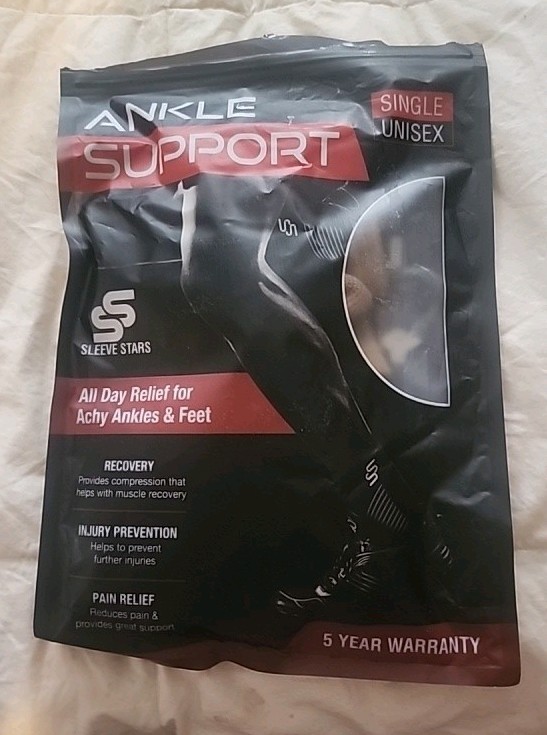 Sleeve Stars Ankle Support Brace Single with Removable Strap Unisex One Size