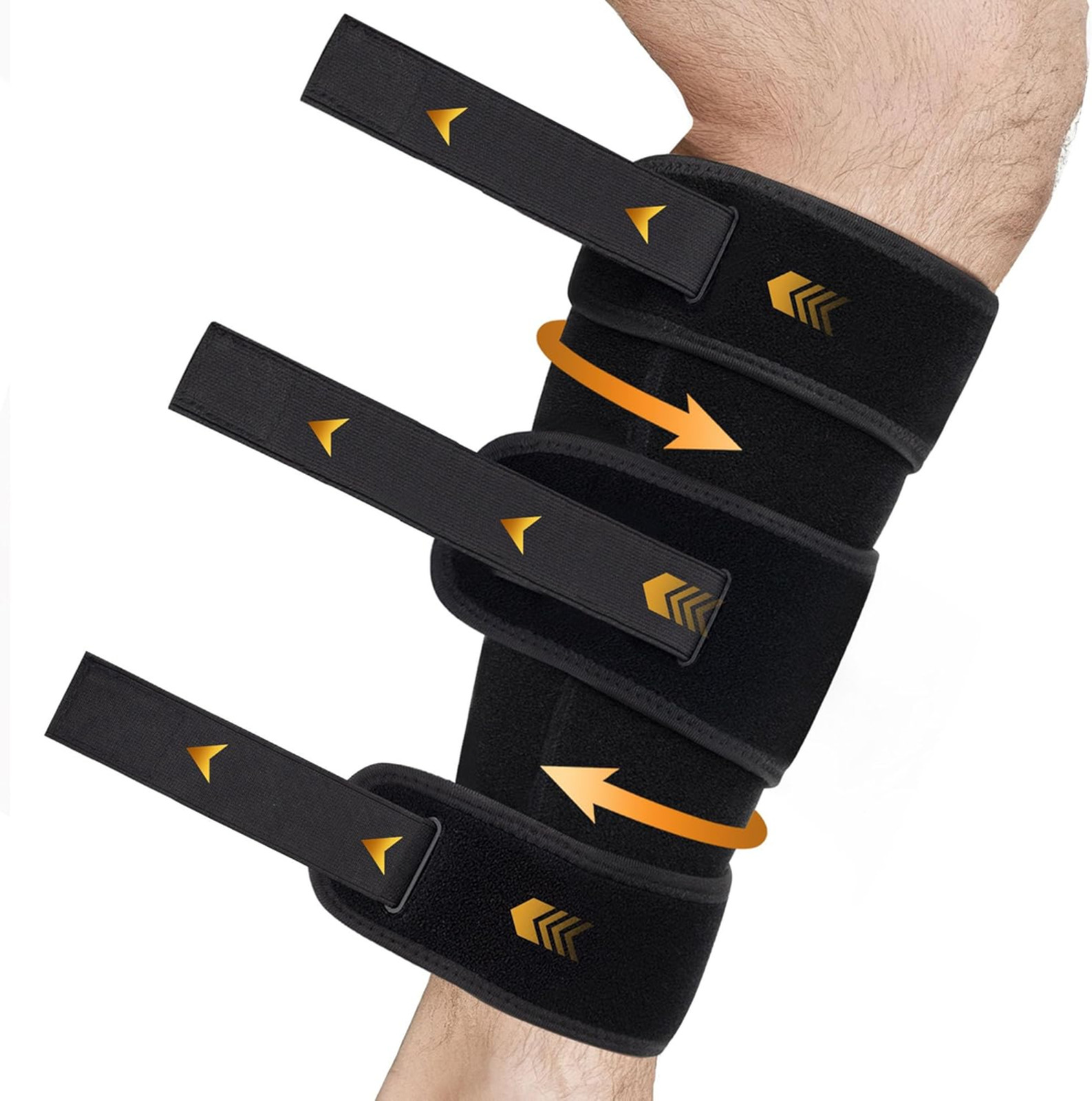 Calf Brace, Lower Leg Compression Wrap, Adjustable Support with 6 Nylon Buckle