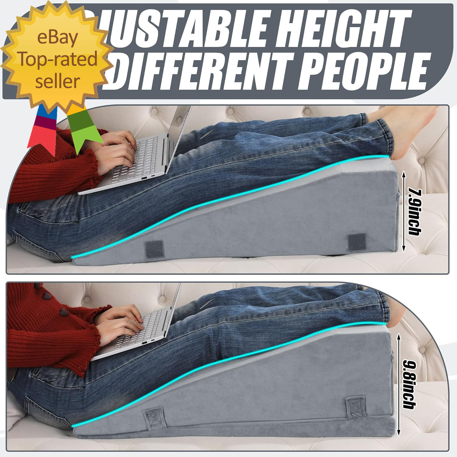 Leg Elevation Pillows for after Surgery Adjustable Height Knee Surgery Recovery