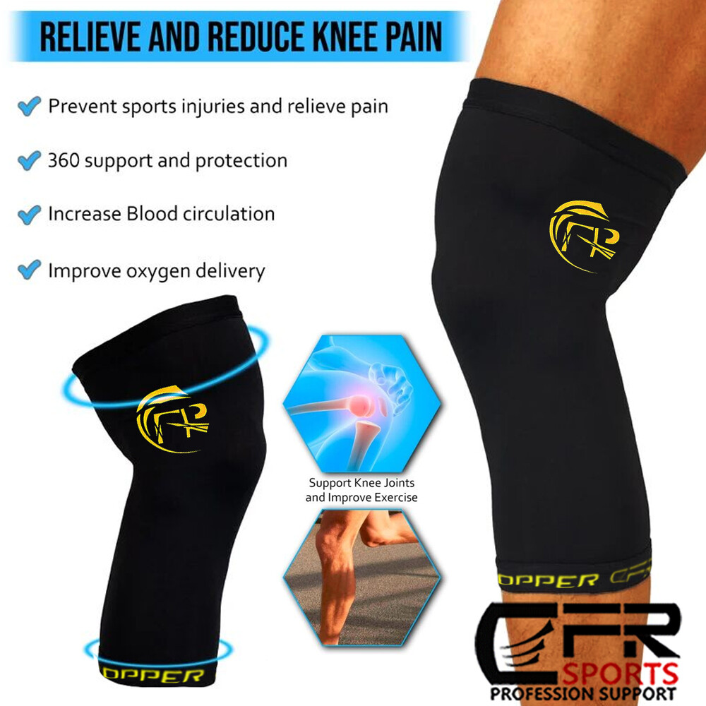 Copper Knee Support Sport Brace Compression Sleeve Arthritis Joint Pain Runners