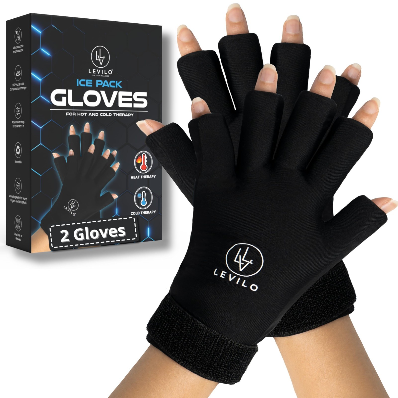 Ice Pack Gloves for Arthritis Relief – Hand Ice Packs for Swelling, Pain & Infla